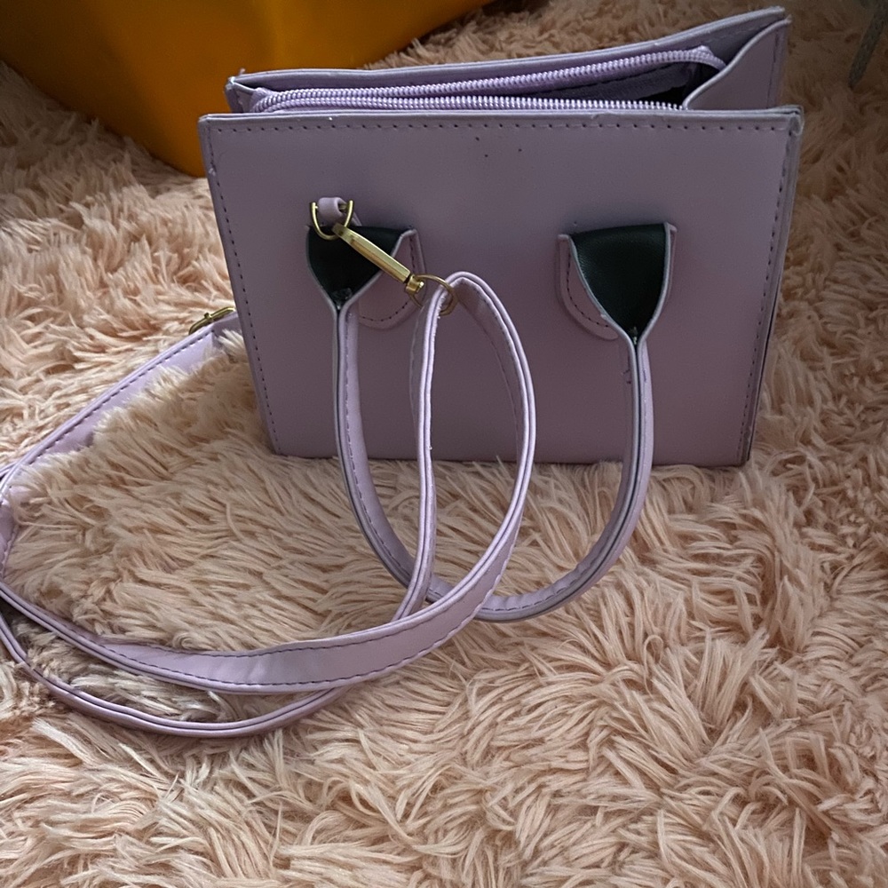 purple mini purse